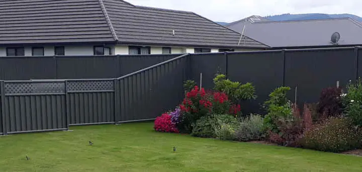 Woodland Grey Colorbond fence in Mosgiel