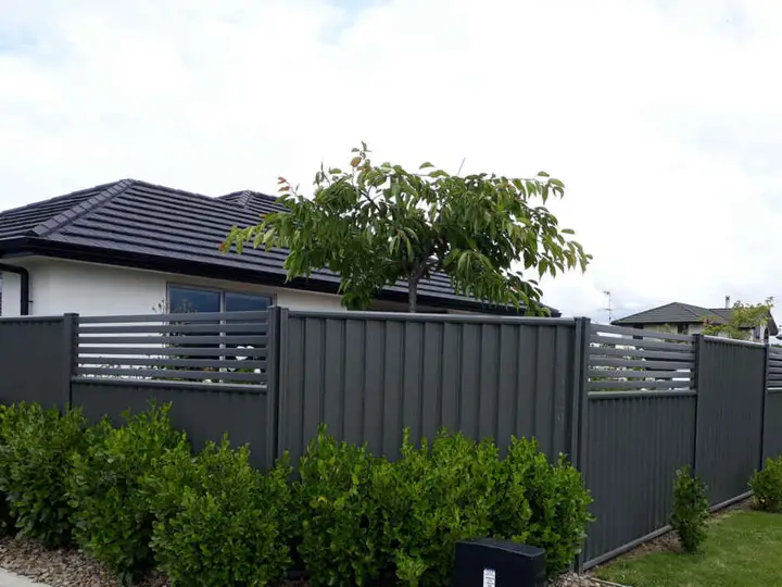 Woodland Grey Colorbond fence in Mosgiel