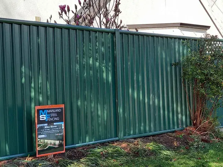 Cottage Green Colorbond fence in Outram